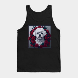 Maltipoo red roses 2 Tank Top